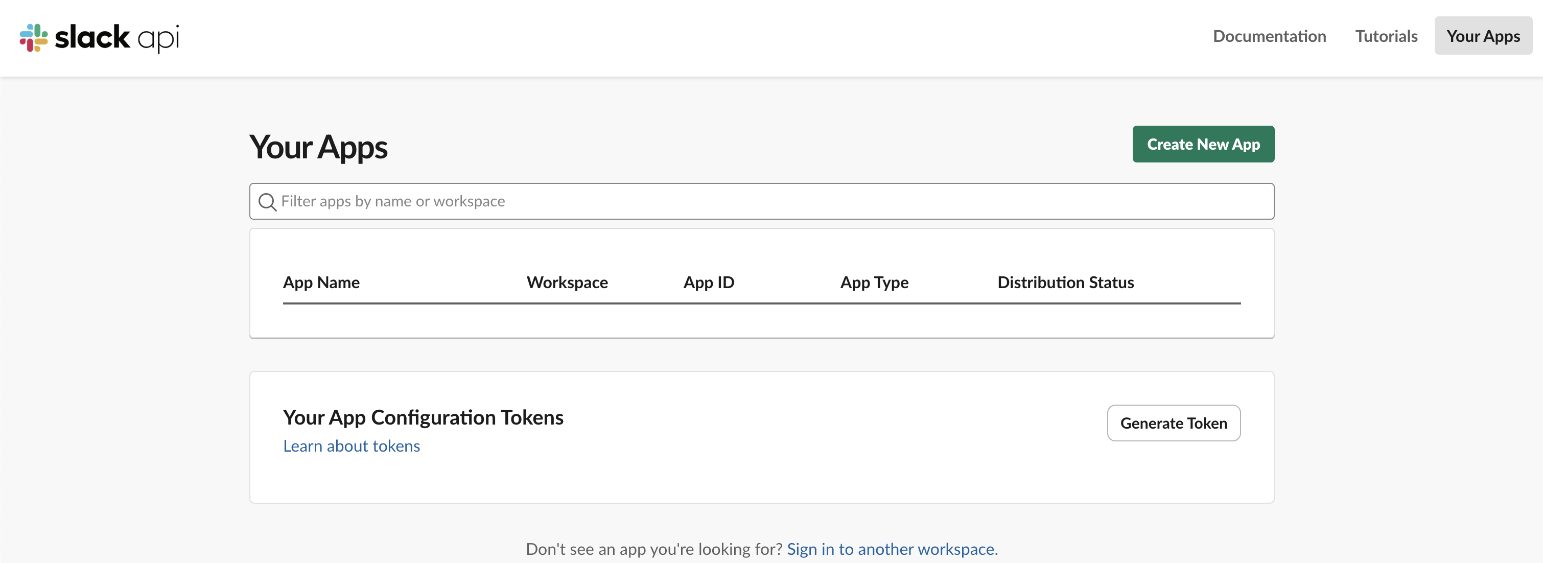 Create New App